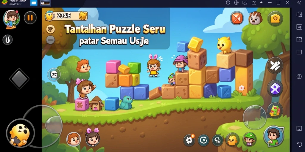 Tampilan gameplay <strong>234E</strong> yang menarik dan penuh warna.