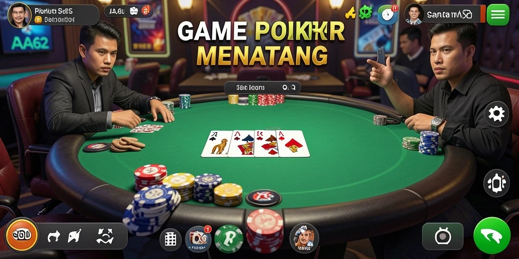 Tampilan menarik dari gameplay Poker di AA62.