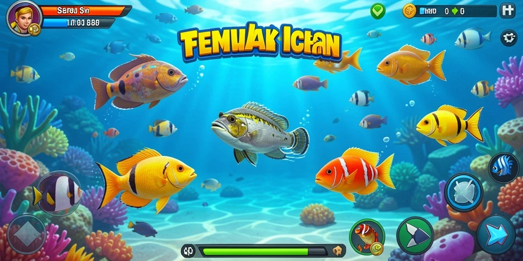 Tampilan gameplay menakjubkan dari API288 yang menunjukkan aksi Tembak Ikan yang seru.