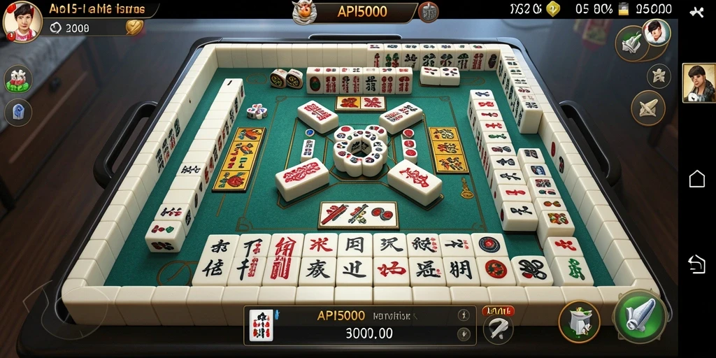 Tangkapan layar gameplay menarik dari API5000 yang menunjukkan keseruan Mahjong.