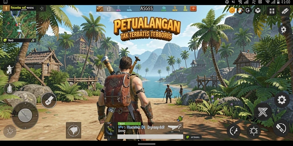 Tampilan gameplay ASG55 yang menakjubkan dalam dunia terbuka.