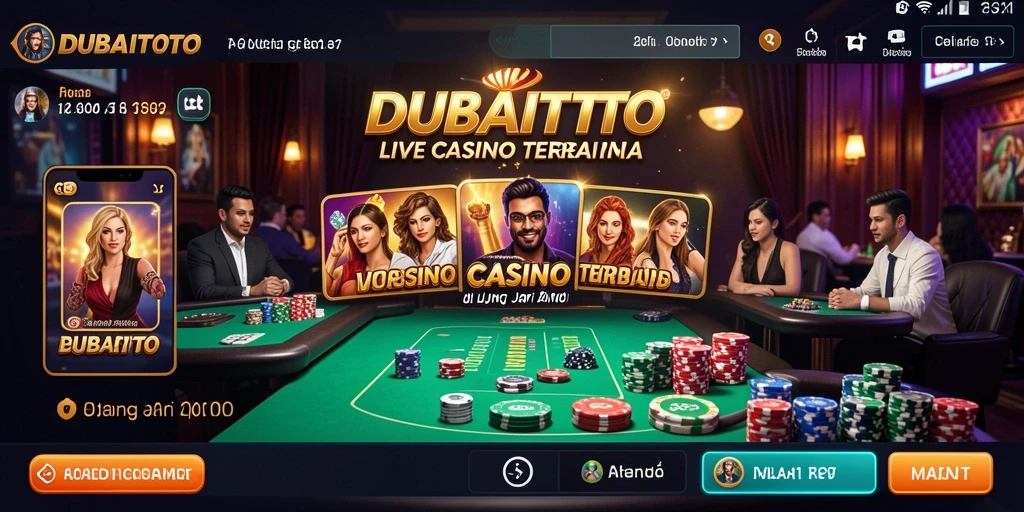 Tampilan gameplay Live Casino yang menarik dan interaktif di DUBAITOTO.