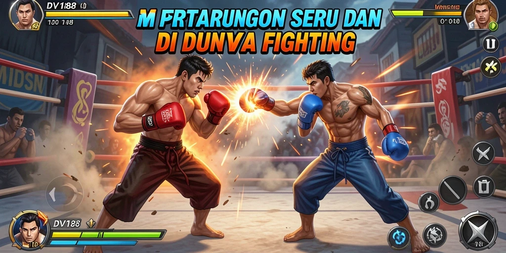 Screenshot gameplay <strong>DV188</strong> menampilkan pertarungan seru antar karakter.