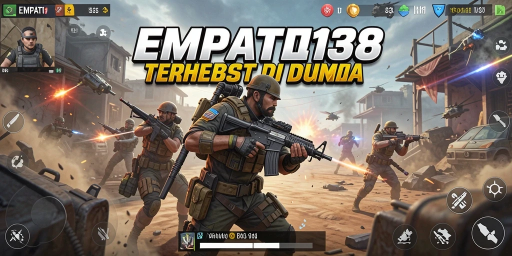 Screenshot gameplay epic dari EMPATI138 menunjukkan pertarungan Battle Royale yang intens.