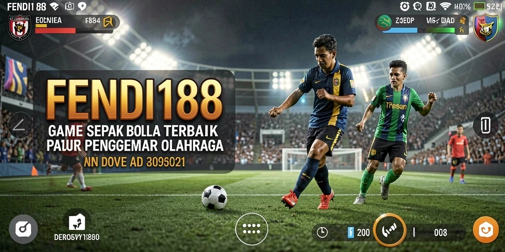 Tampilan gameplay yang mendebarkan di FENDI188 dengan aksi sepak bola seru.