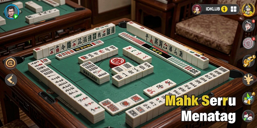 Tampilan gameplay seru di IDKLUB, penuh aksi Mahjong.