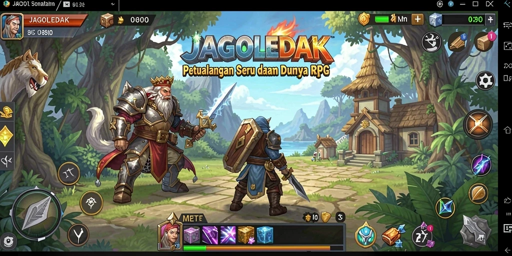 Gameplay RPG JAGOLEDAK yang menegangkan dan penuh aksi.