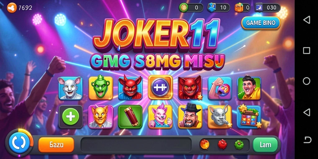 Screenshot JOKER11 yang menunjukkan gameplay Bingo yang mendebarkan.