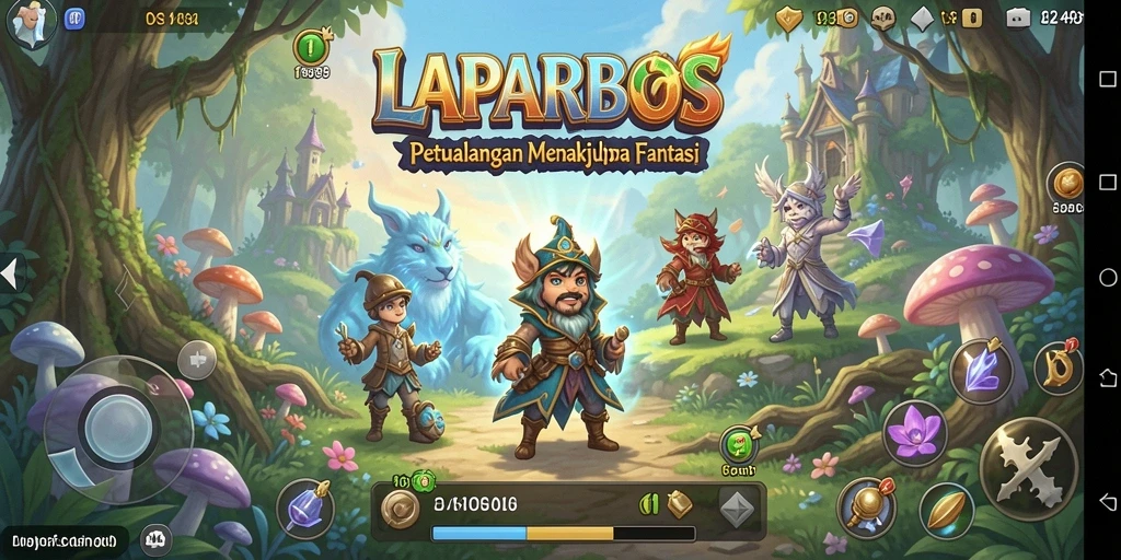 Tampilan gameplay LAPARBOS menampilkan adegan petualangan yang mendebarkan.