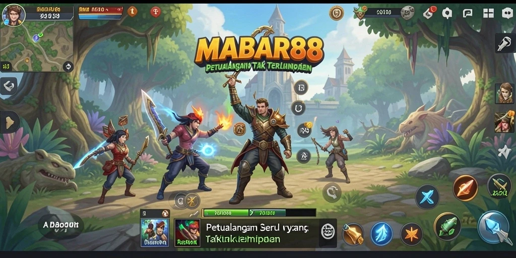 Tangkapan layar menunjukkan gameplay petualangan yang seru di MABAR88.