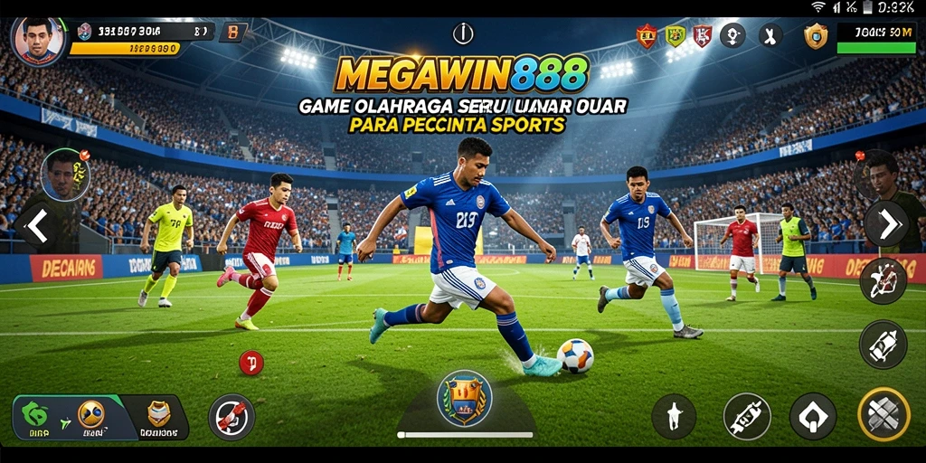 Tangkapan layar gameplay MEGAWIN888 yang menampilkan aksi olahraga seru.