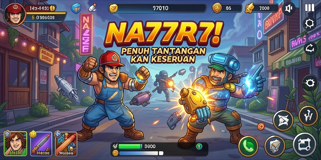 Tangkapan layar gameplay NA777 yang menunjukkan aksi seru dalam permainan Arcade.