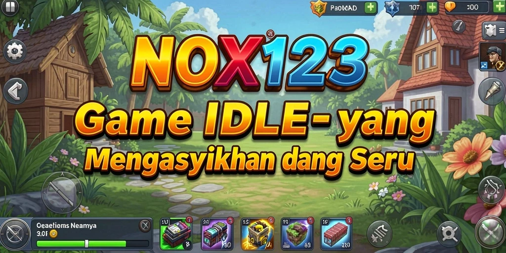 Gameplay Idle NOX123 yang menarik dan seru saat bermain.