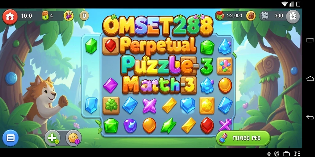 Tampilan menarik dari gameplay match-3 di OMSET288.