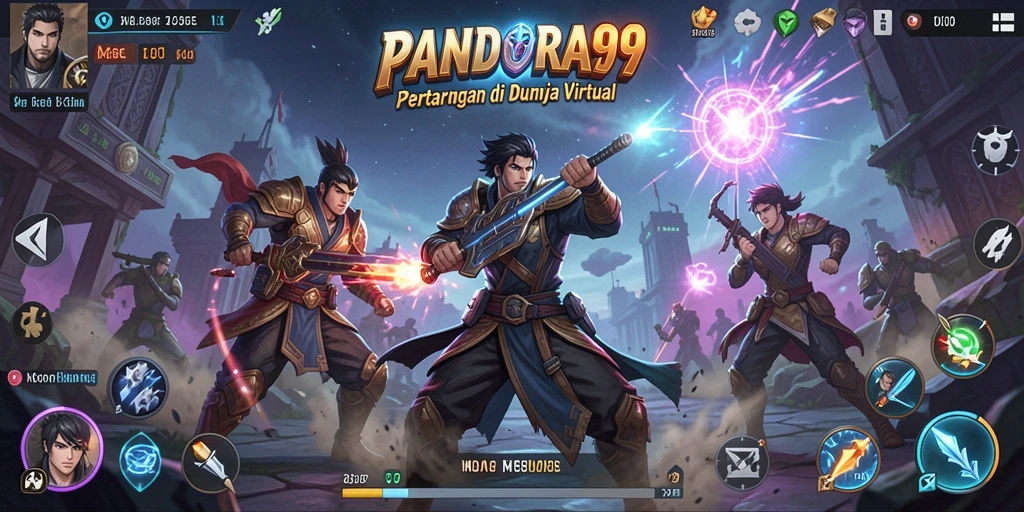 Gameplay bertarung seru di PANDORA99 dengan karakter yang dinamis.