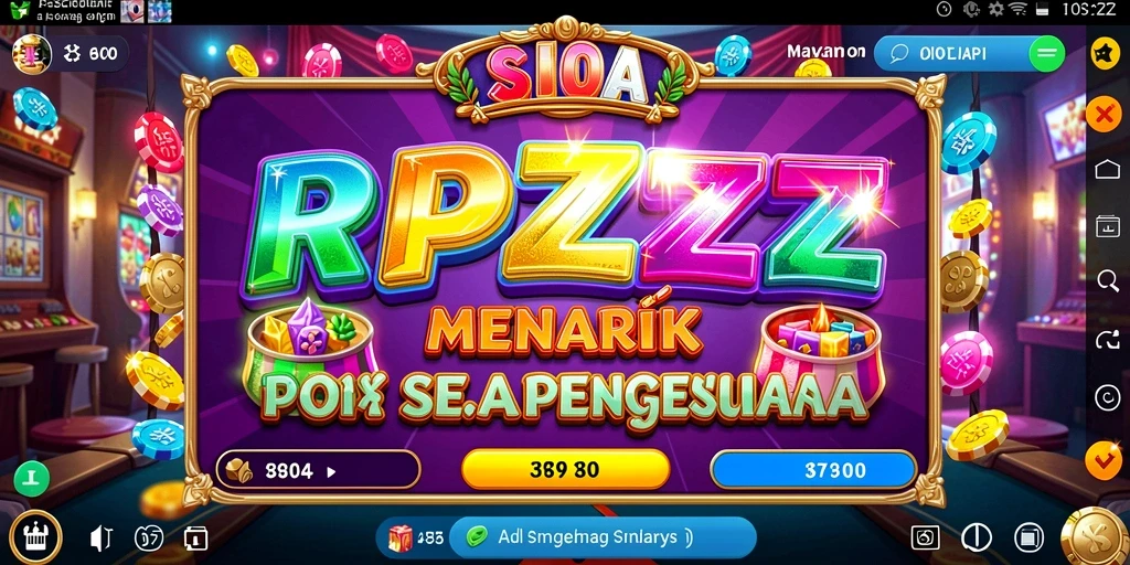 Screenshot utama RPZZZ menampilkan gameplay Slot yang penuh warna dan menarik.