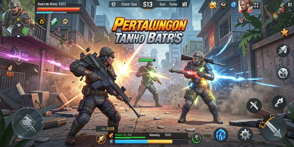 Tampilan gameplay seru S13 dengan aksi pertarungan yang mendebarkan.