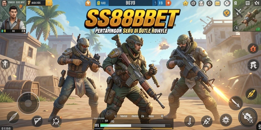 Gameplay seru di SS88BET dengan pertarungan intens Battle Royale.