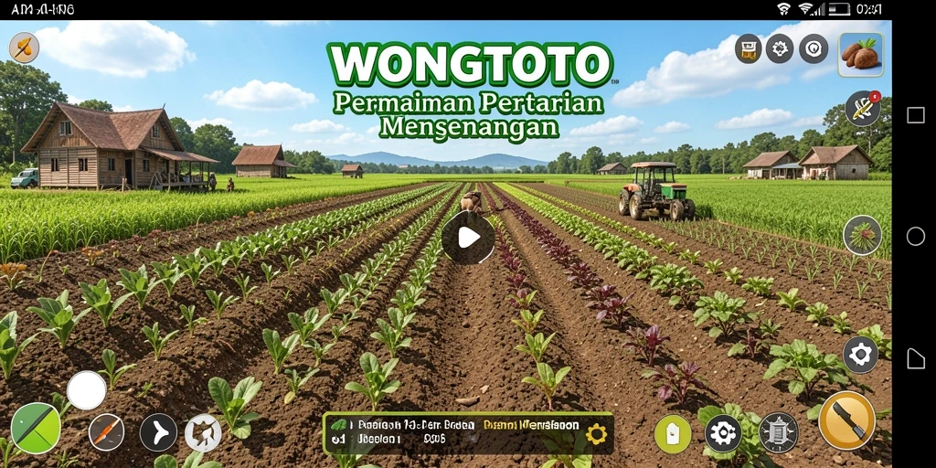 Tangkapan layar WONGTOTO menampilkan kebun yang indah dan aktivitas bertani.